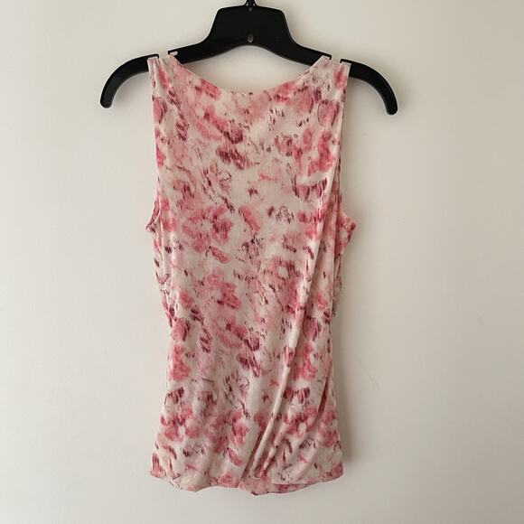 Y2K Sleeveless Blouse S Pink Ruffle Ruched Hem Barbie Coquette Fairy Romantic - Picture 2 of 9